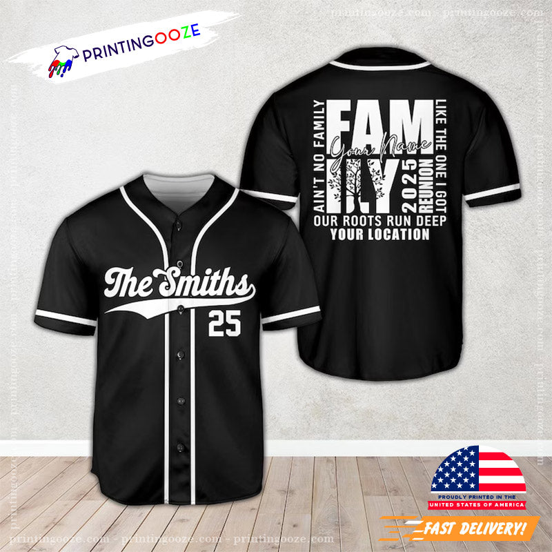 Custom Family Reunion Our Roots Run Deep Baseball Jersey Unisex T-shirt, Sweatshirt, Hoodie, Long Sleeve Tee - T-Shirt, Sweatshirt, Hoodie
