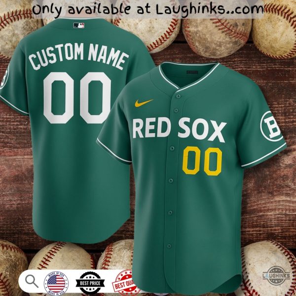 Custom Green Boston Red Sox City Connect 2025 Jersey Shirt Unisex T-shirt, Sweatshirt, Hoodie, Long Sleeve Tee - T-Shirt, Sweatshirt, Hoodie