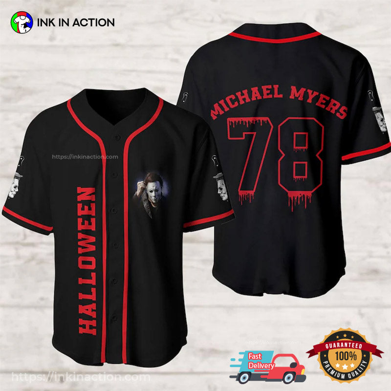 Custom Halloween Michael Myers The Killer Baseball Jersey Unisex T-shirt, Sweatshirt, Hoodie, Long Sleeve Tee - T-Shirt, Sweatshirt, Hoodie