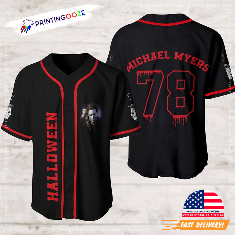 Custom Michael Myers Halloween Killer Baseball Jersey Unisex T-shirt, Sweatshirt, Hoodie, Long Sleeve Tee - T-Shirt, Sweatshirt, Hoodie