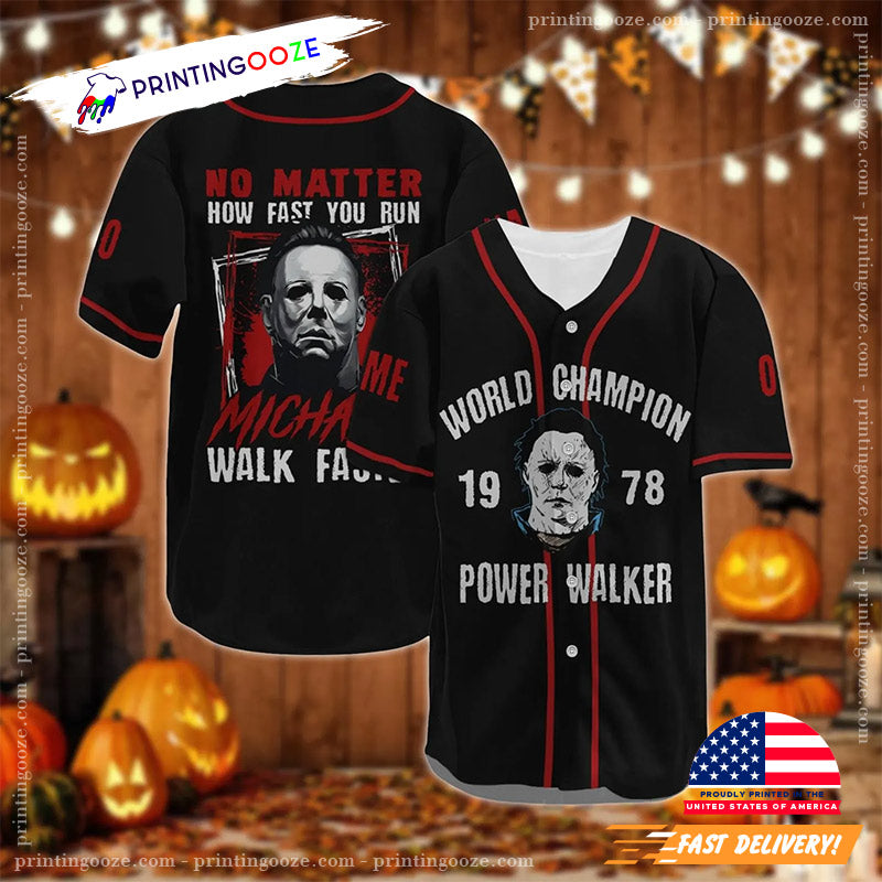 Custom Michael Myers The Killer Halloween Baseball Jersey Unisex T-shirt, Sweatshirt, Hoodie, Long Sleeve Tee - T-Shirt, Sweatshirt, Hoodie