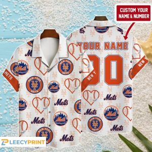 Custom New York Mets Hawaiian Shirt MLB Summer Hot Trendy Unisex T-shirt, Sweatshirt, Hoodie, Long Sleeve Tee - T-Shirt, Sweatshirt, Hoodie