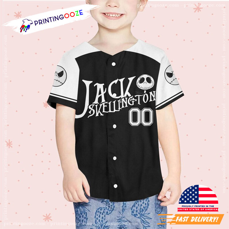 Custom Nightmare Before Jack Skellington Baseball Jersey Unisex T-shirt, Sweatshirt, Hoodie, Long Sleeve Tee - T-Shirt, Sweatshirt, Hoodie