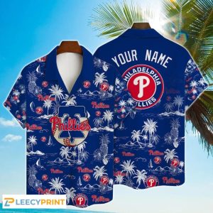 Custom Philadelphia Phillies Baseball Pattern Vintage Hawaiian Shirt - Phillies Hawaiian Shirt - T-Shirt, Sweatshirt, Hoodie