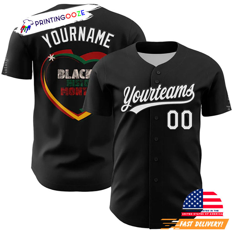 Custom Black History Month People Baseball Jersey Unisex T-shirt, Sweatshirt, Hoodie, Long Sleeve Tee - T-Shirt, Sweatshirt, Hoodie