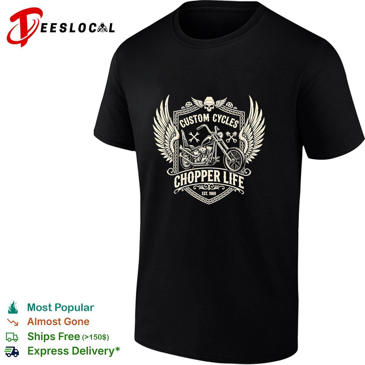 Custom cycles chopper life 1968 shirt Unisex T-shirt, Sweatshirt, Hoodie, Long Sleeve Tee - T-Shirt, Sweatshirt, Hoodie