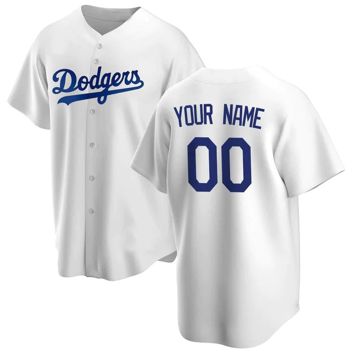 Custom Los Angeles Dodgers White Stitched Jerseys Baseball Jerseys baseball jersey product view 1