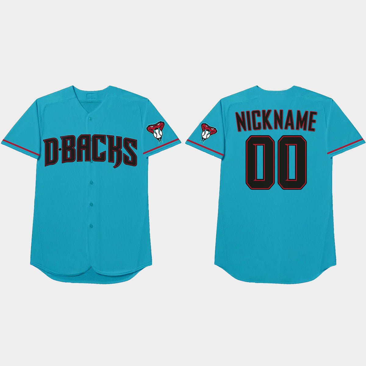 2022 Custom Baseball Stitched Jerseys Arizona Diamondbacks Blue Players Weekend Nickname Jersey baseball jersey product view 1