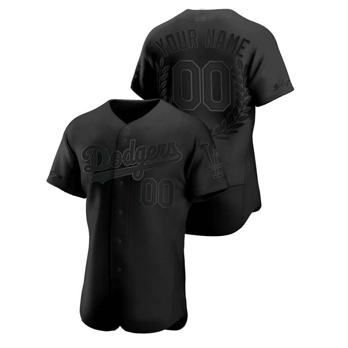 Custom Los Angeles Dodgers Black Award Collection Stitched Jersey Baseball Jerseys baseball jersey product view 1