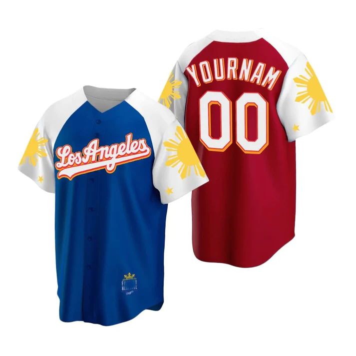 Custom Los Angeles Dodgers jersey Blue Hollywood Stitched Personalized Baseball Jerseys baseball jersey product view 1