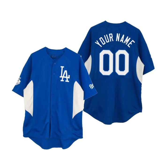 Custom Los Angeles Dodgers jerseys Blue Stitched Personalized Baseball Jerseys baseball jersey product view 1
