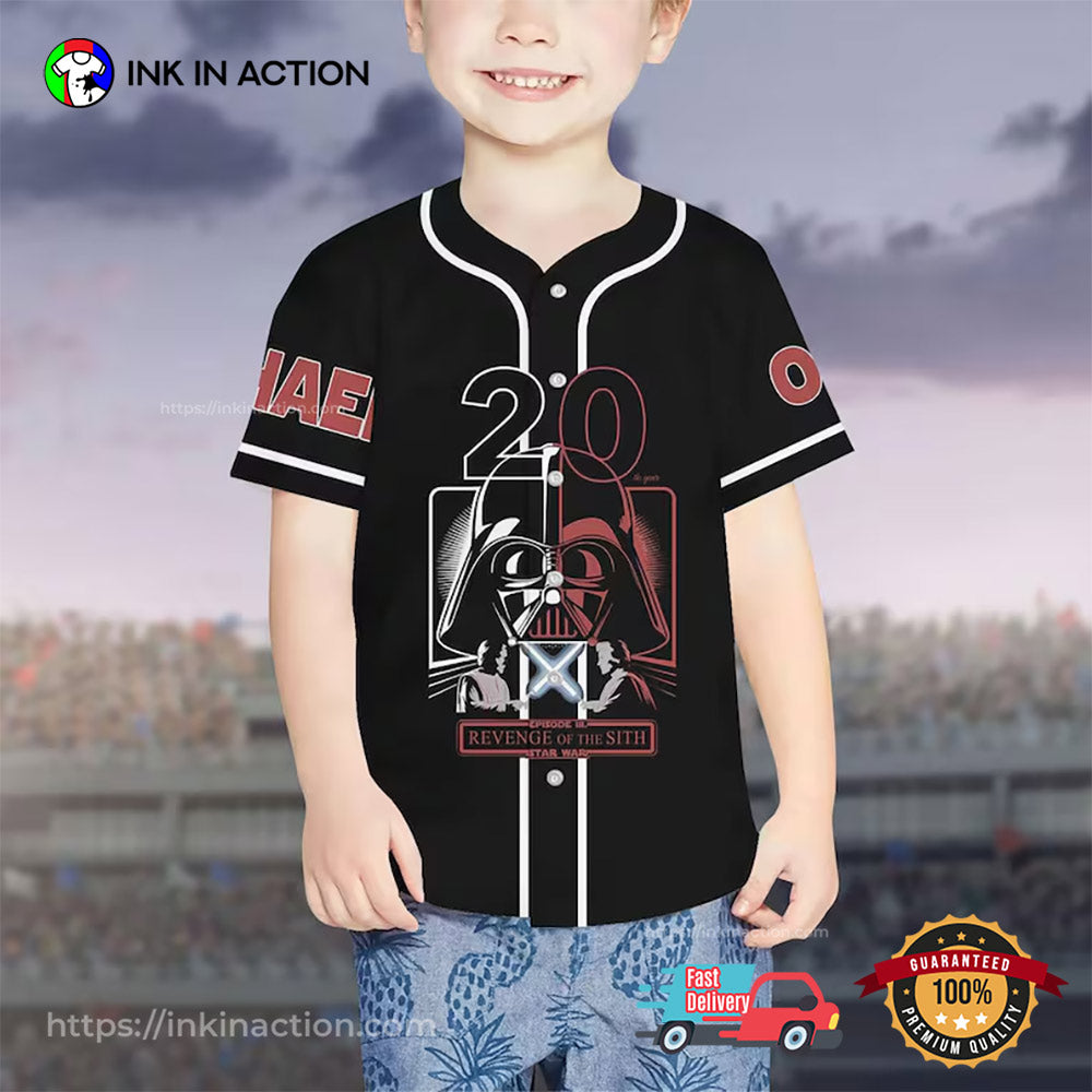 Customize Revenge Of The Sith 20th Anniversary Baseball Jersey Unisex T-shirt, Sweatshirt, Hoodie, Long Sleeve Tee - T-Shirt, Sweatshirt, Hoodie
