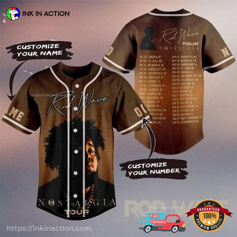 Customized Rodwave Concert 2023 Nostalgia Baseball Jersey Unisex T-shirt, Sweatshirt, Hoodie, Long Sleeve Tee - T-Shirt, Sweatshirt, Hoodie