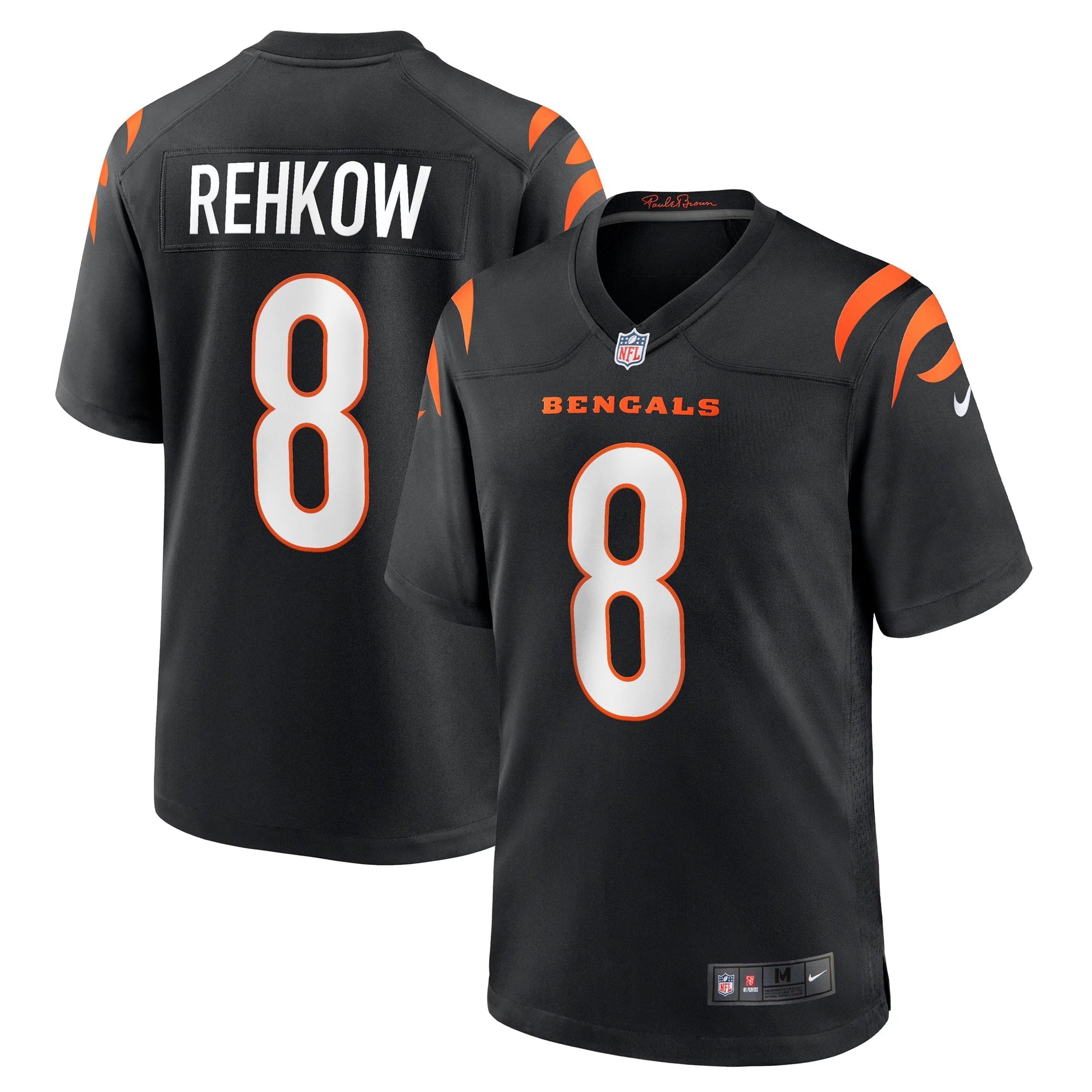 Cincinnati Bengals Ryan Rehkow Black Game Jersey football jersey product view 1