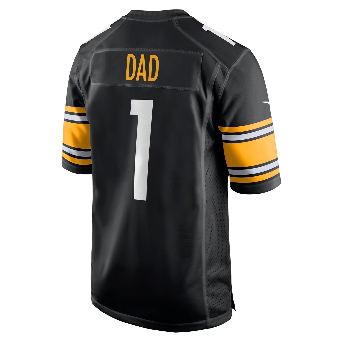 Pittsburgh Steelers Number 1 Dad Black Game Jersey football jersey product view 2