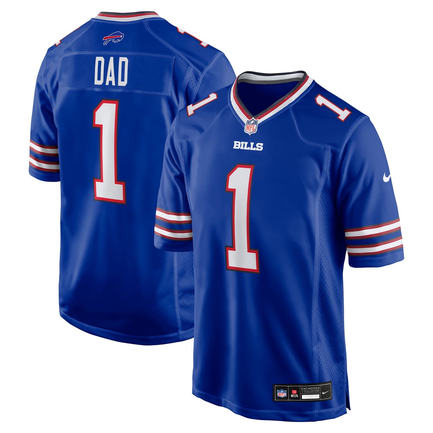Buffalo Bills Number 1 Dad Royal Game Jersey football jersey product view 1