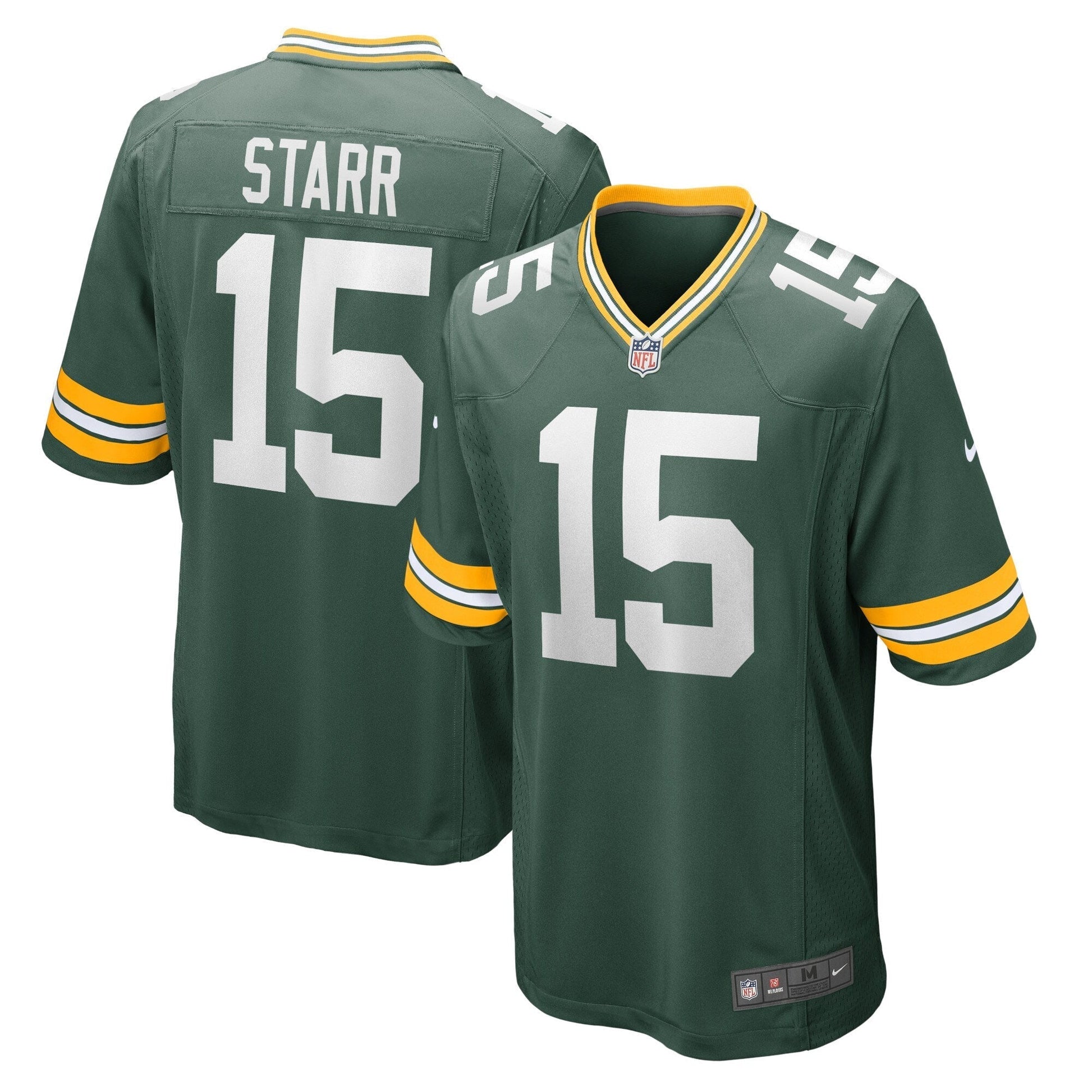 Green Bay Packers Bart Starr Green Retired Player Game Jersey football jersey product view 1