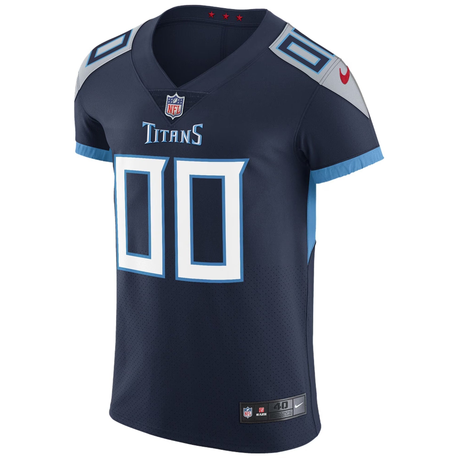 Tennessee Titans Navy Vapor Untouchable Custom Elite Jersey football jersey product view 2