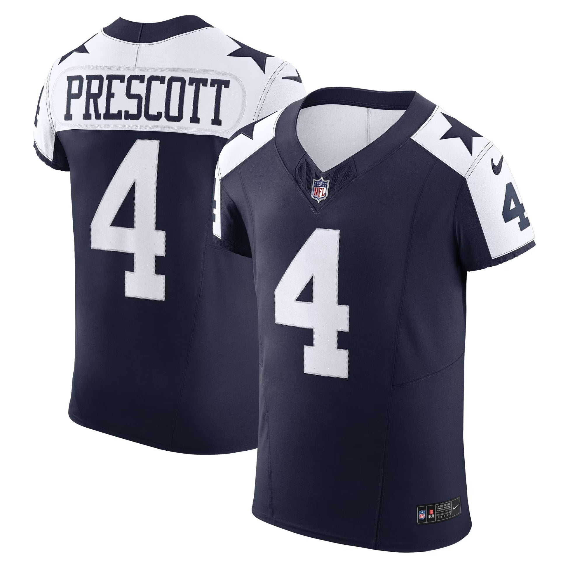 Dallas Cowboys Dak Prescott Navy Alternate Vapor F.U.S.E. Elite Jersey football jersey product view 1
