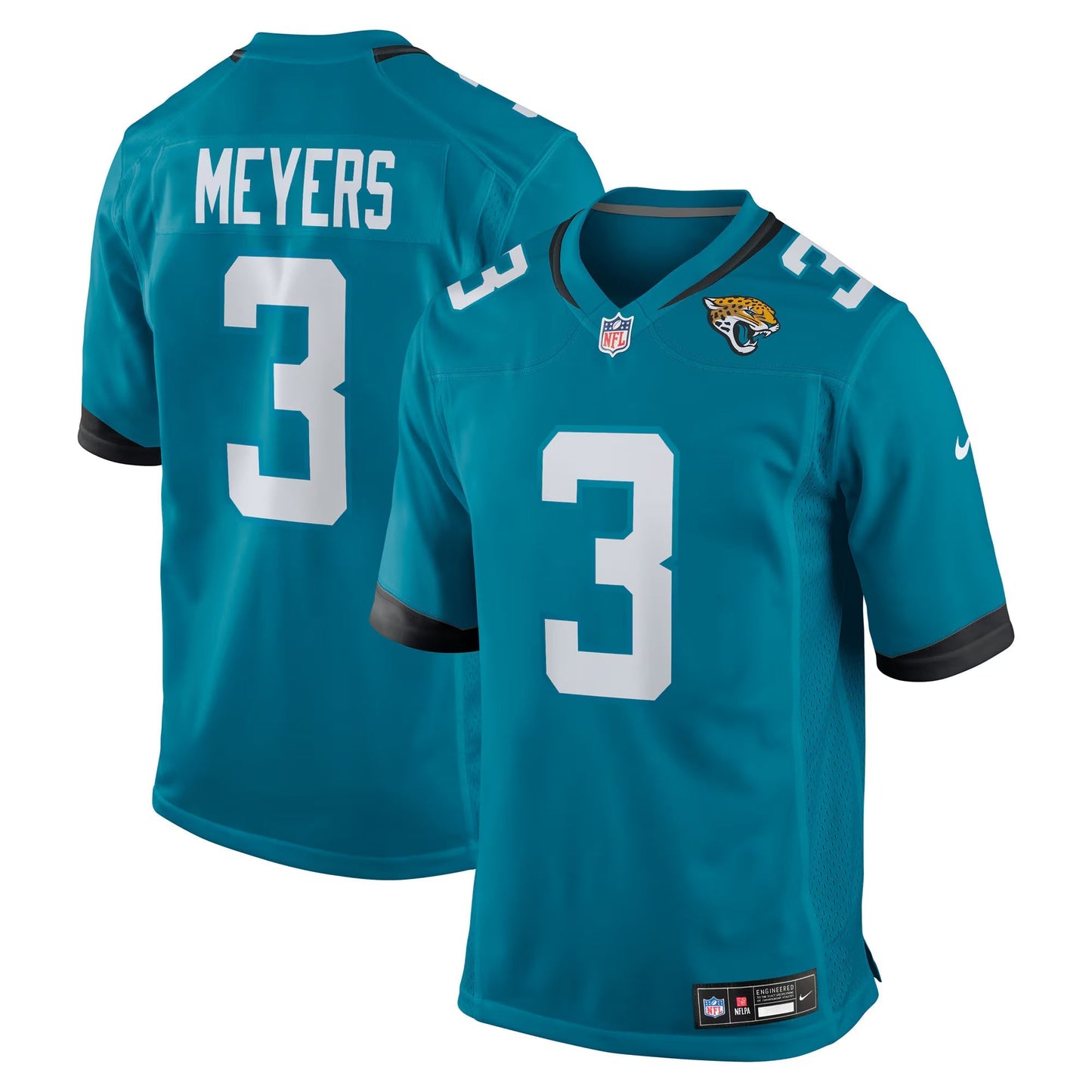Jacksonville Jaguars Jakobi Meyers Teal Team Game Jersey football jersey product view 1