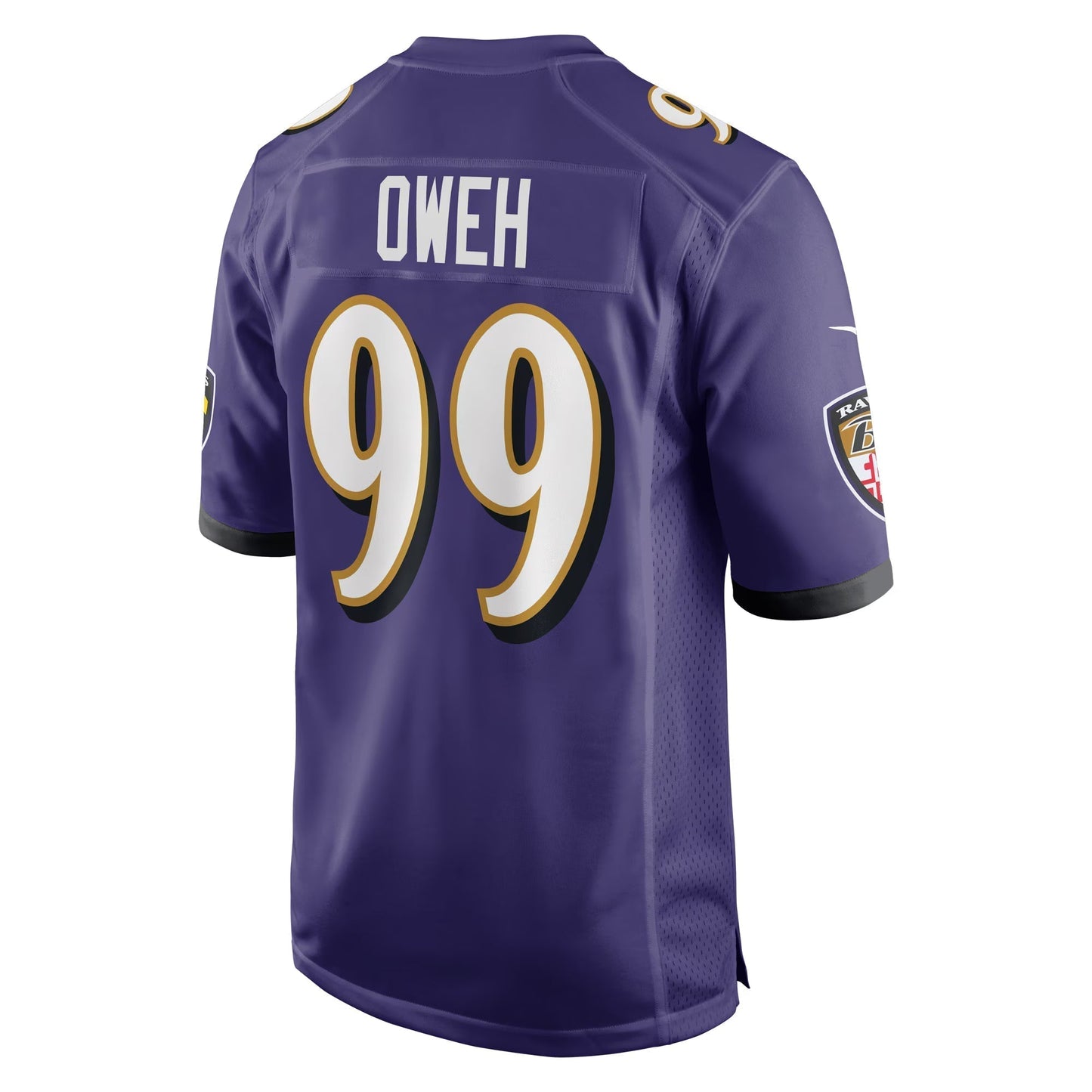 Baltimore Ravens Odafe Oweh Purple Game Jersey football jersey product view 2