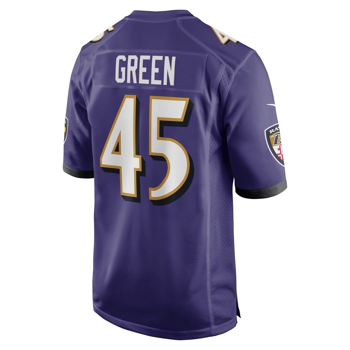 Baltimore Ravens Mike Green Purple Team Game Jersey football jersey product view 3
