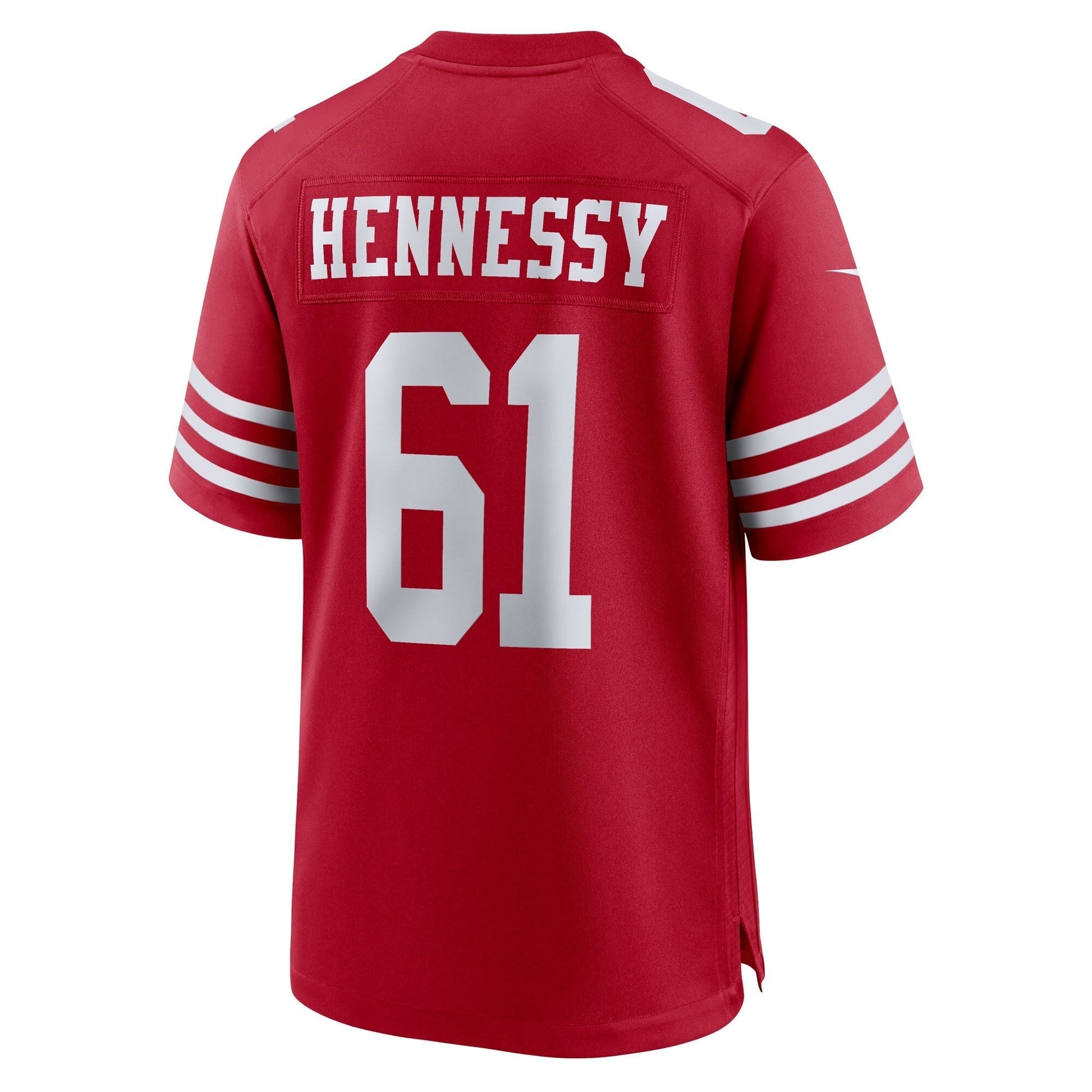 San Francisco 49ers Matt Hennessy Scarlet Team Game Jersey football jersey product view 2