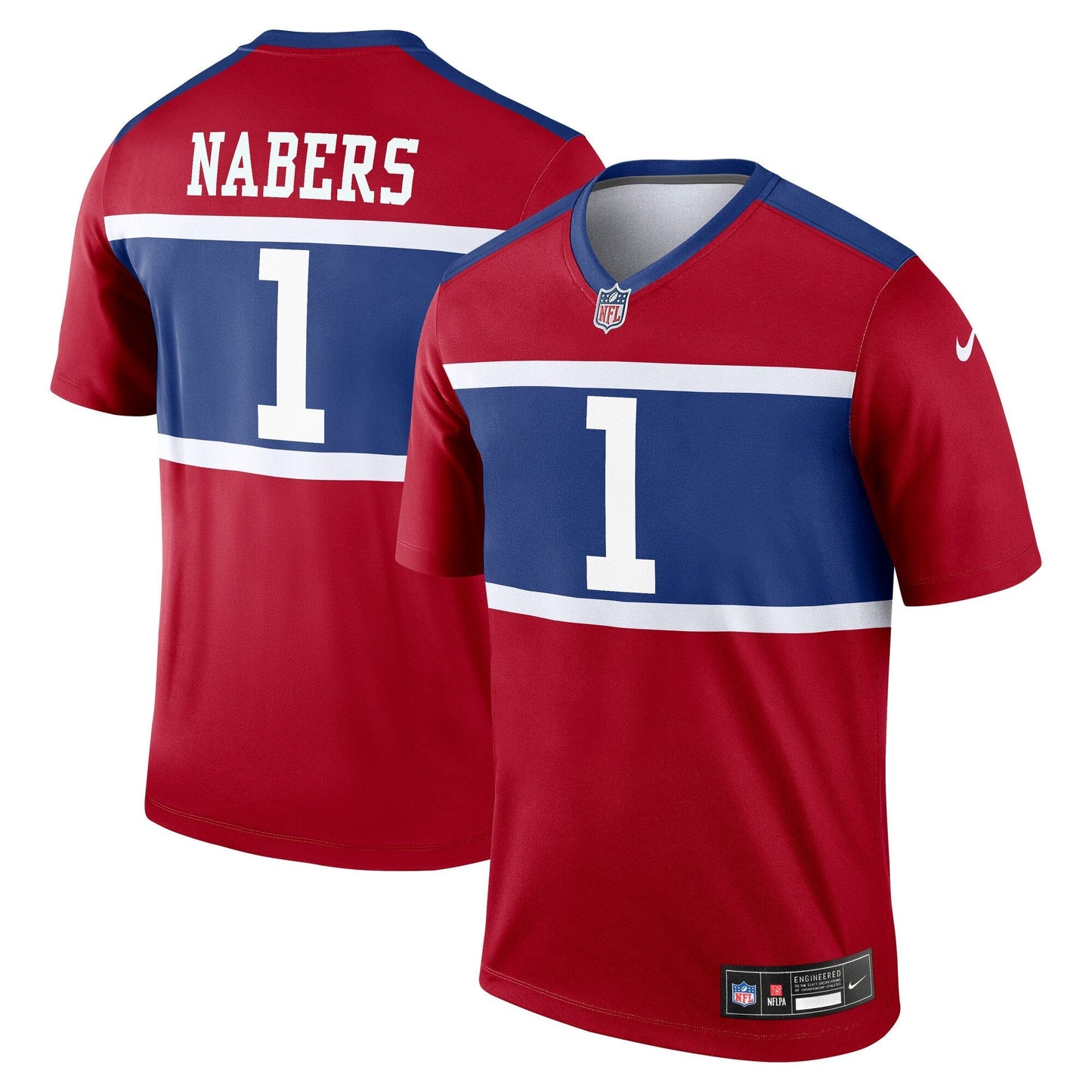 New York Giants Malik Nabers Red Legend Player Performance Top football jersey product view 1
