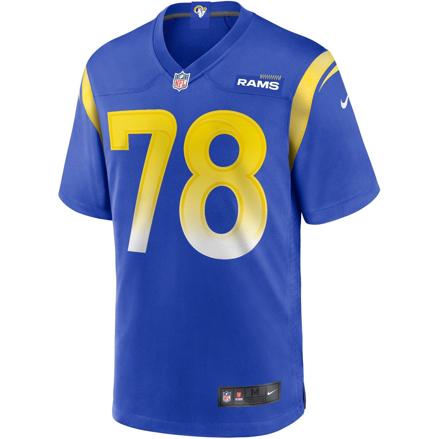 Los Angeles Rams Jackie Slater Royal Game Retired Player Jersey football jersey product view 1