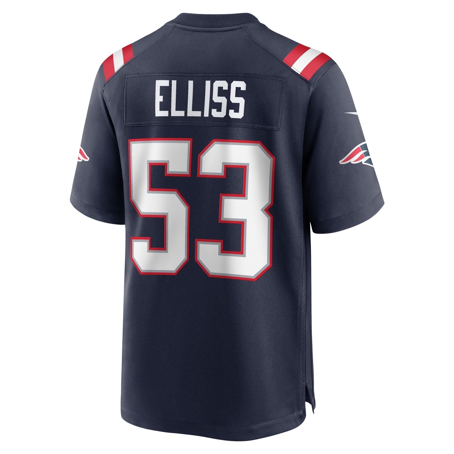New England Patriots Christian Elliss Navy Game Jersey football jersey product view 2