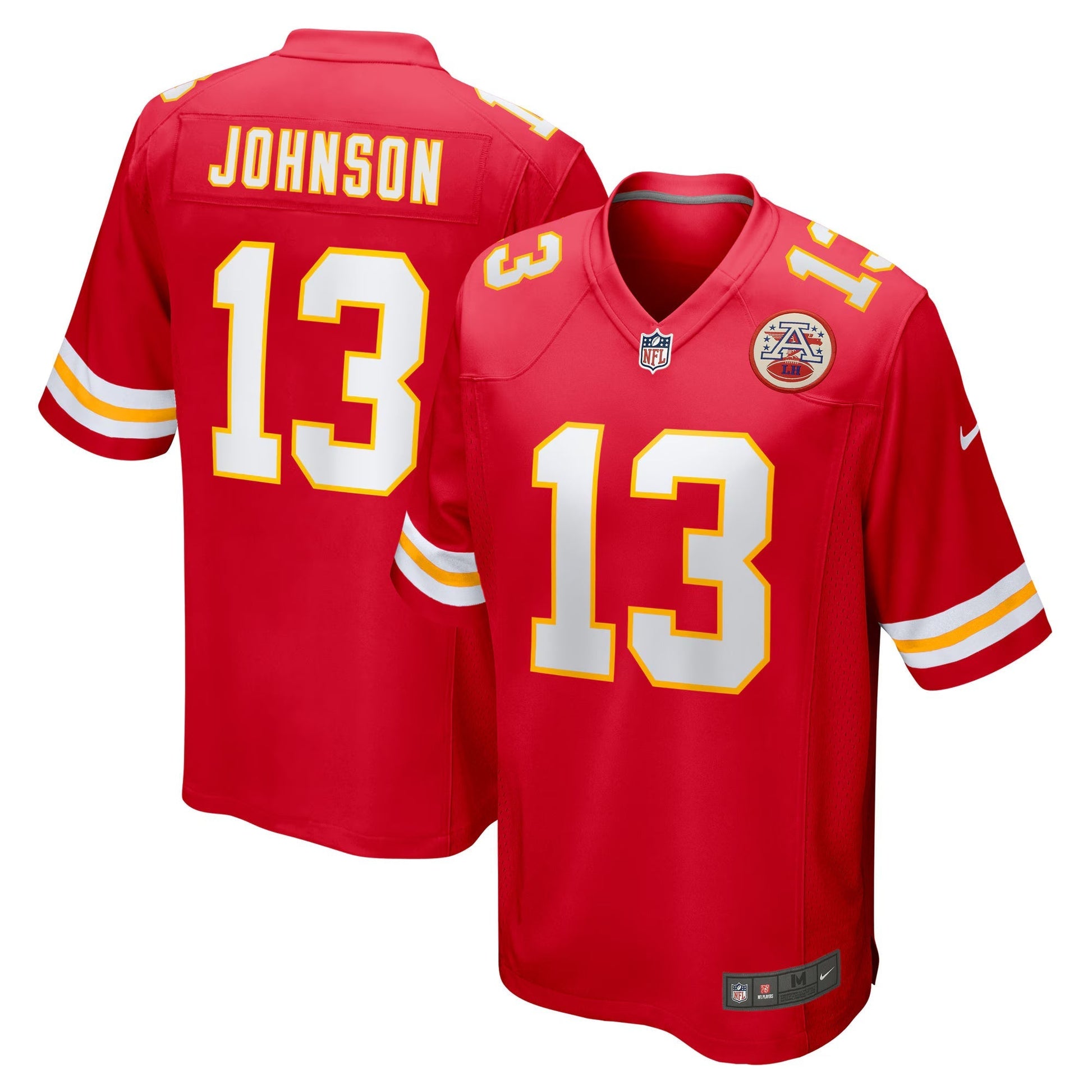 Kansas City Chiefs Nazeeh Johnson Red Game Player Jersey football jersey product view 1