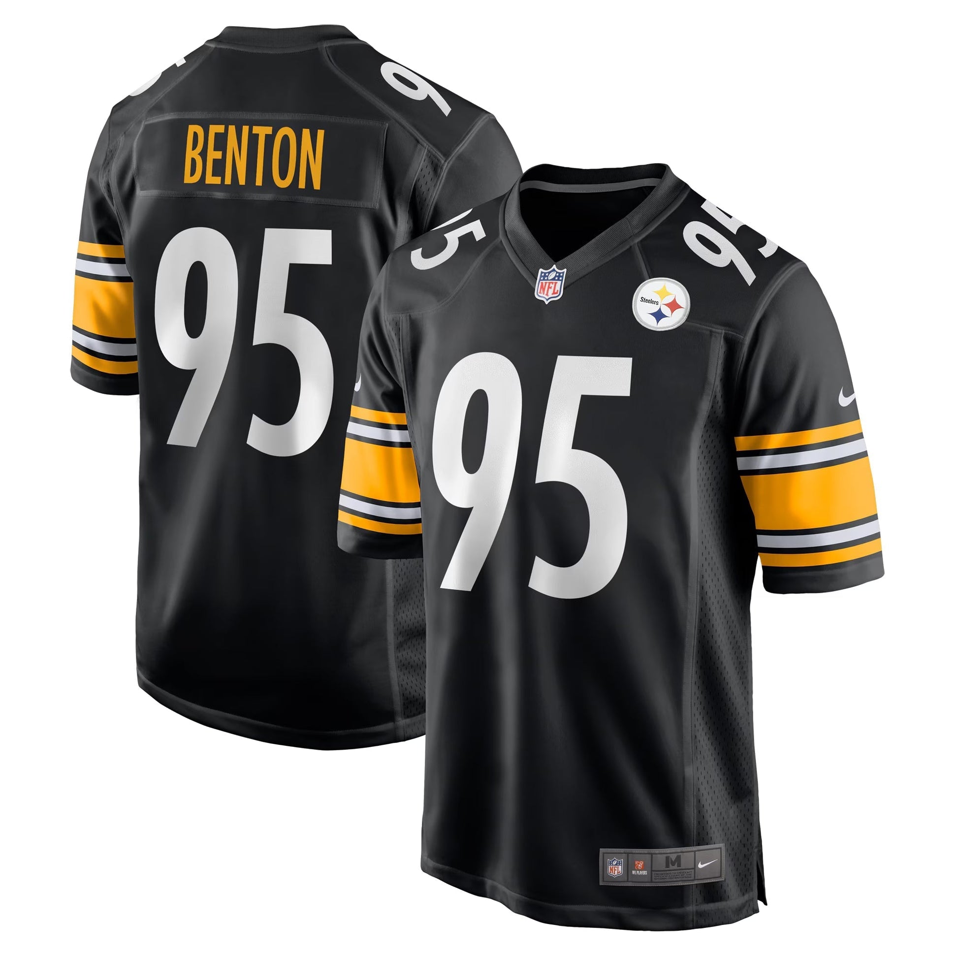 Pittsburgh Steelers Keeanu Benton Black Team Game Jersey football jersey product view 1