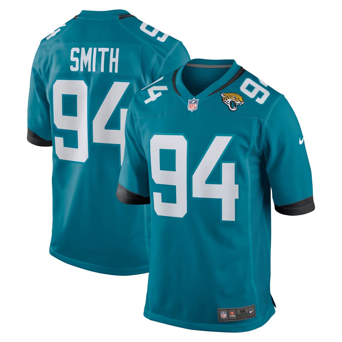 Jacksonville Jaguars Maason Smith Teal Team Game Jersey football jersey product view 1