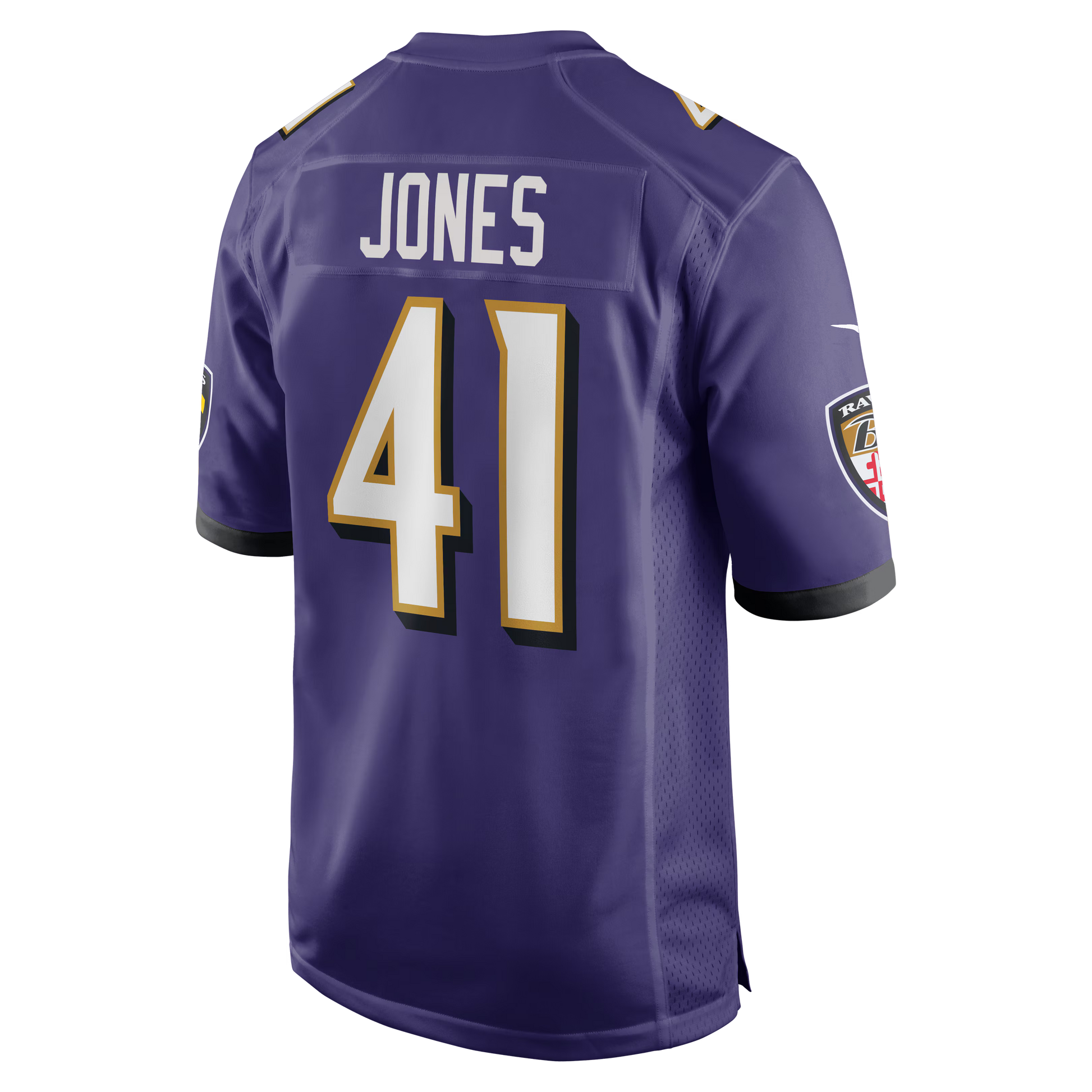 Baltimore Ravens Dre'Mont Jones Purple Team Game Jersey football jersey product view 3
