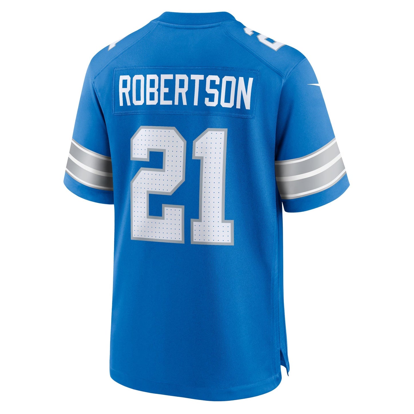 Detroit Lions Amik Robertson Blue Game Jersey football jersey product view 2