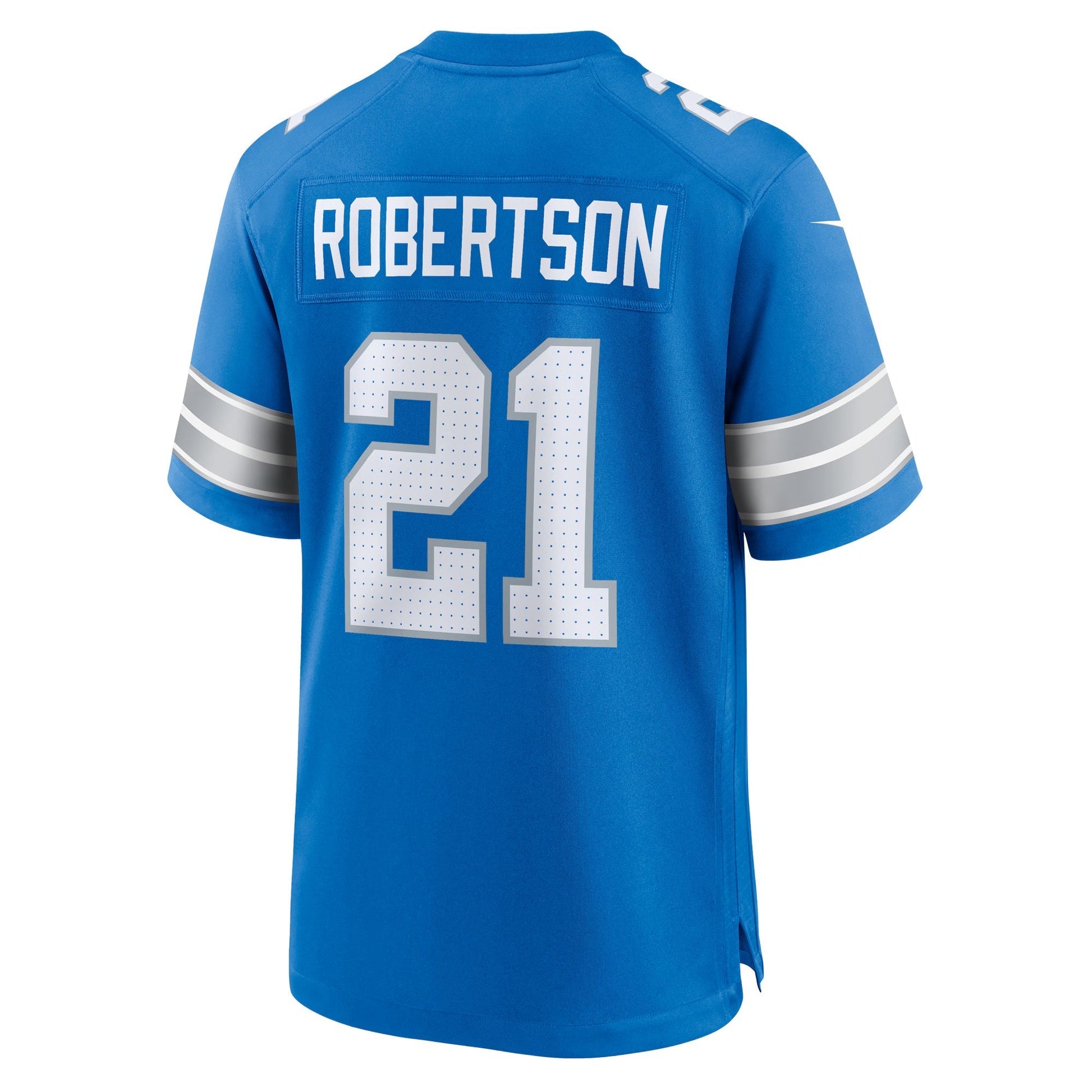 Detroit Lions Amik Robertson Blue Game Jersey football jersey product view 2