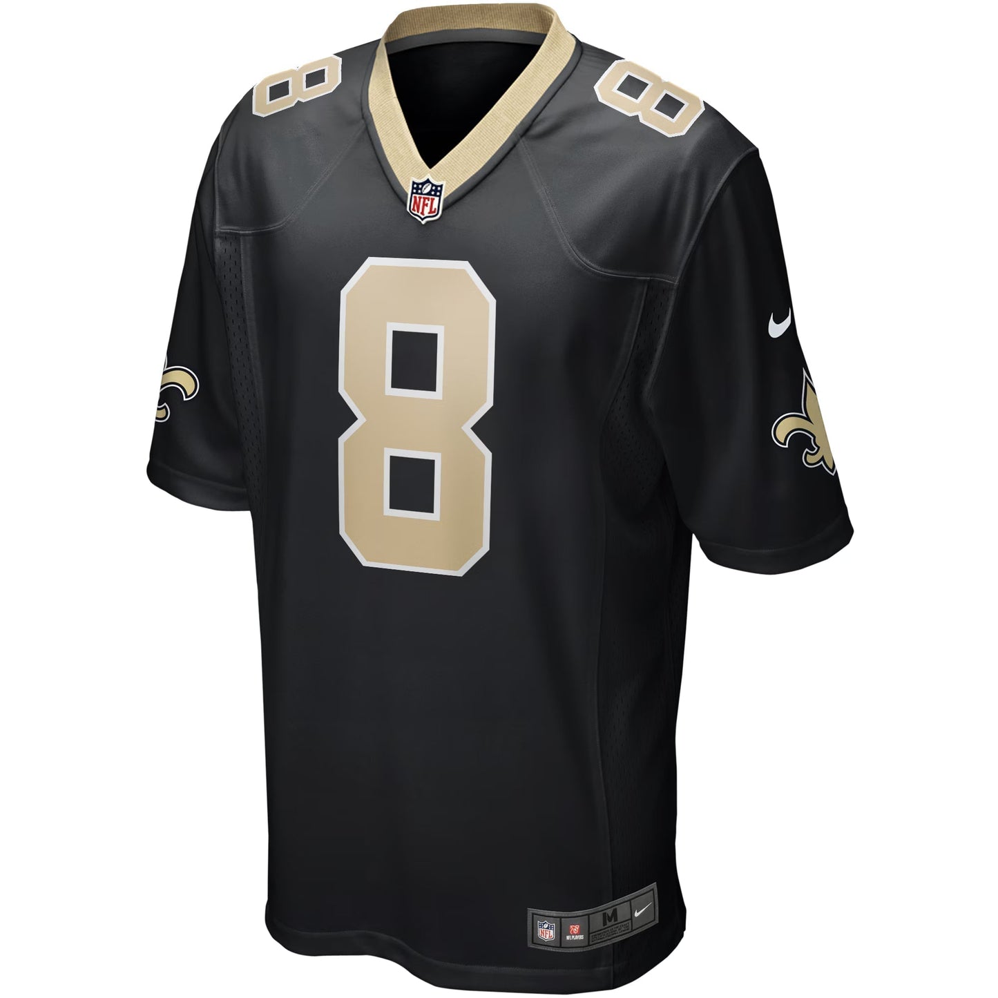 New Orleans Saints Archie Manning Black Game Retired Player Jersey football jersey product view 2