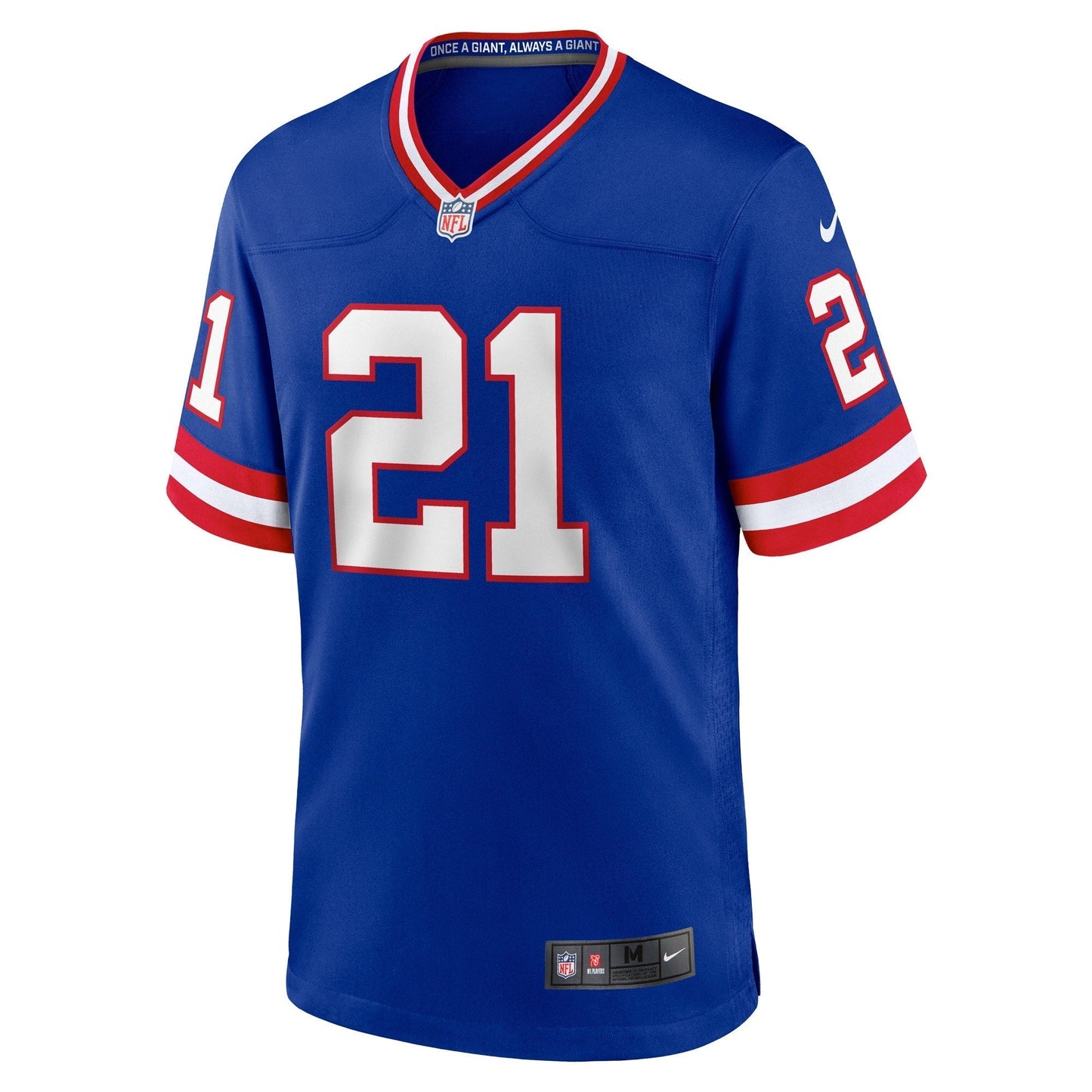 New York Giants Tiki Barber Royal Retired Player Alternate Game Jersey football jersey product view 2