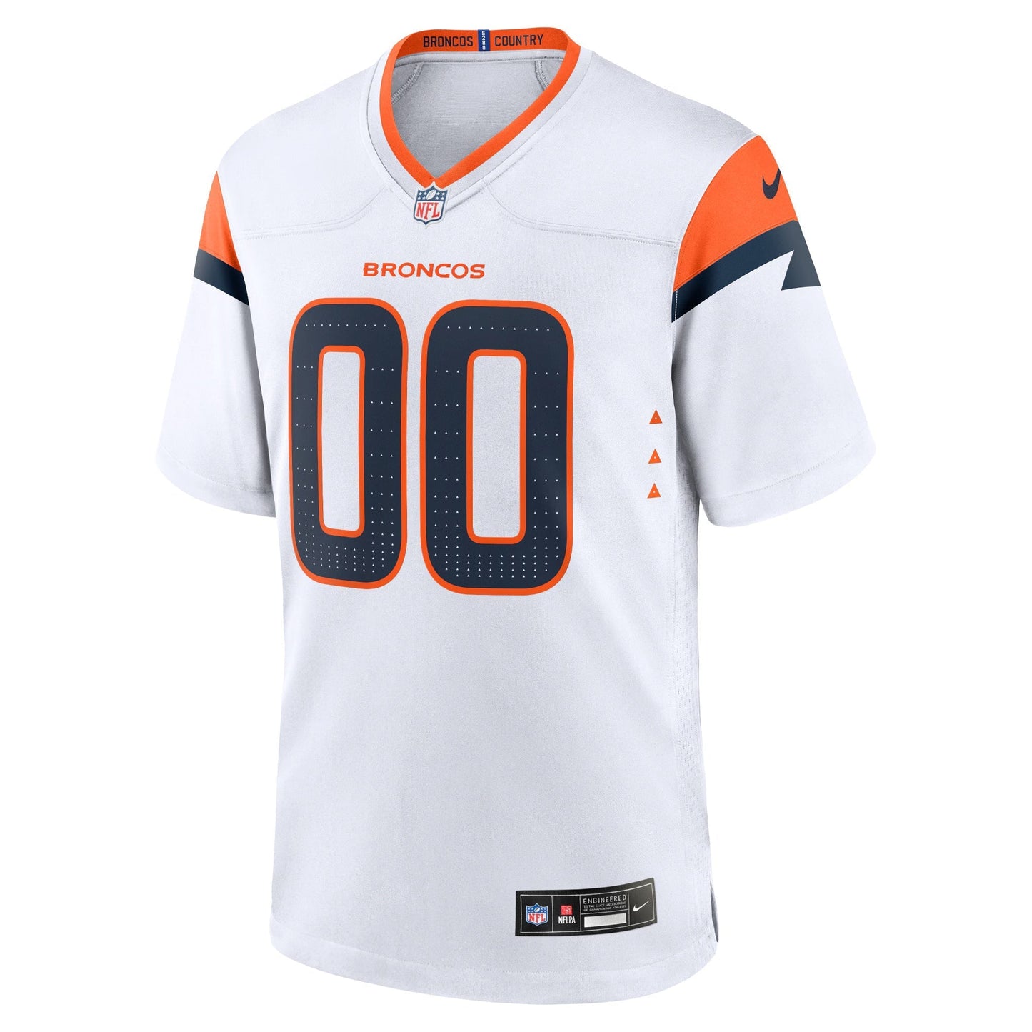 Denver Broncos White Mile High Collection Custom Game Jersey football jersey product view 2