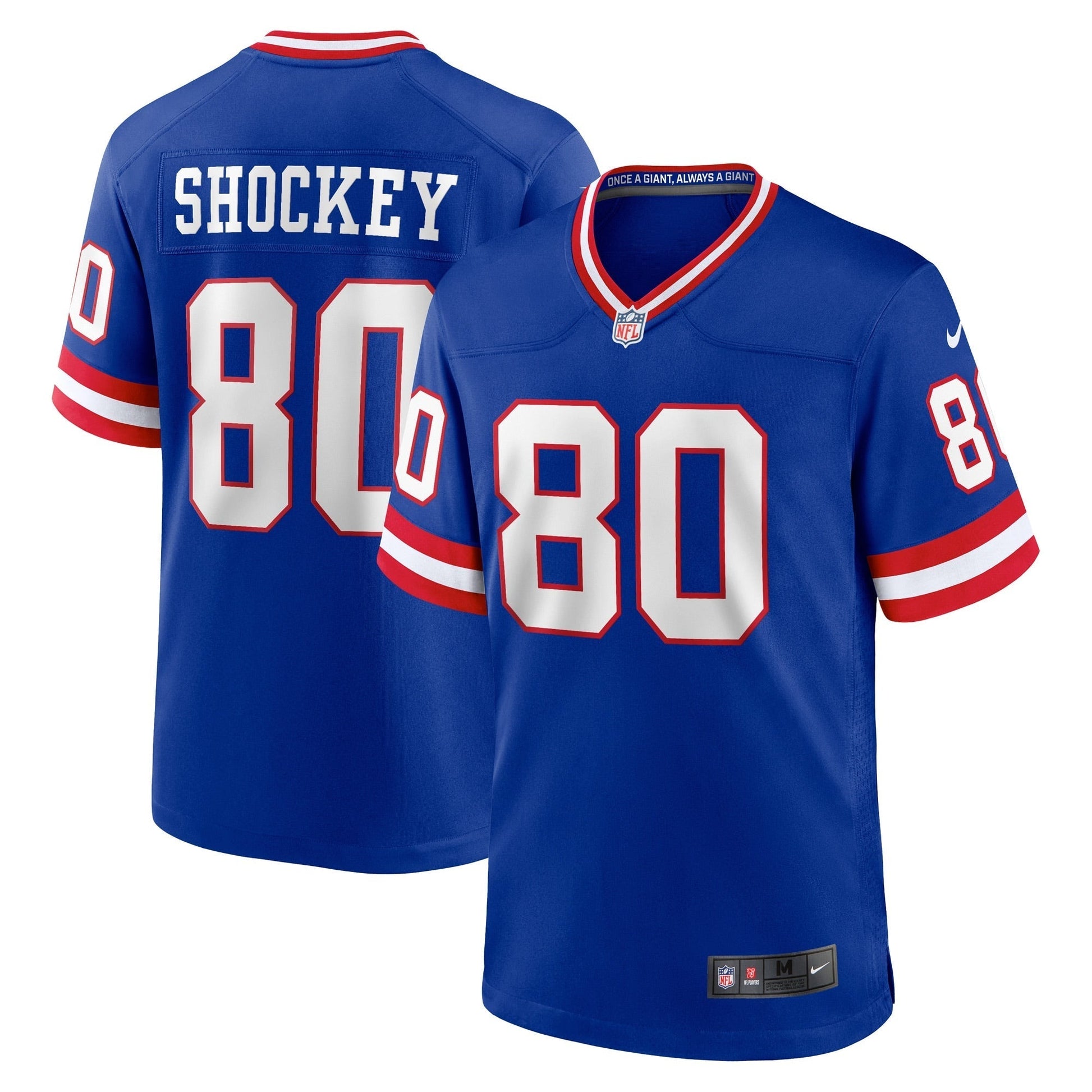 New York Giants Jeremy Shockey Royal Retired Player Alternate Game Jersey football jersey product view 1