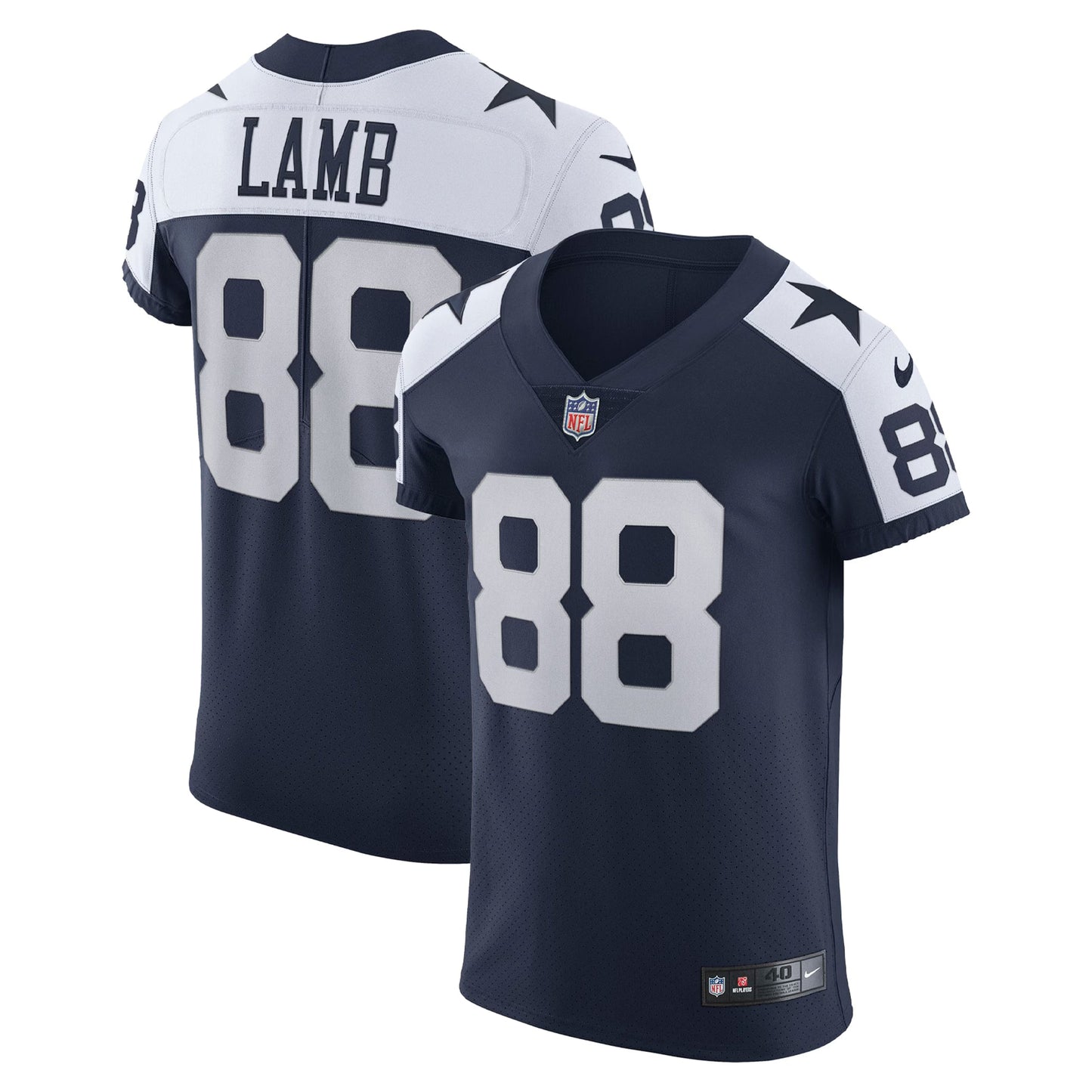 Dallas Cowboys CeeDee Lamb Navy Alternate Vapor Elite Jersey football jersey product view 1
