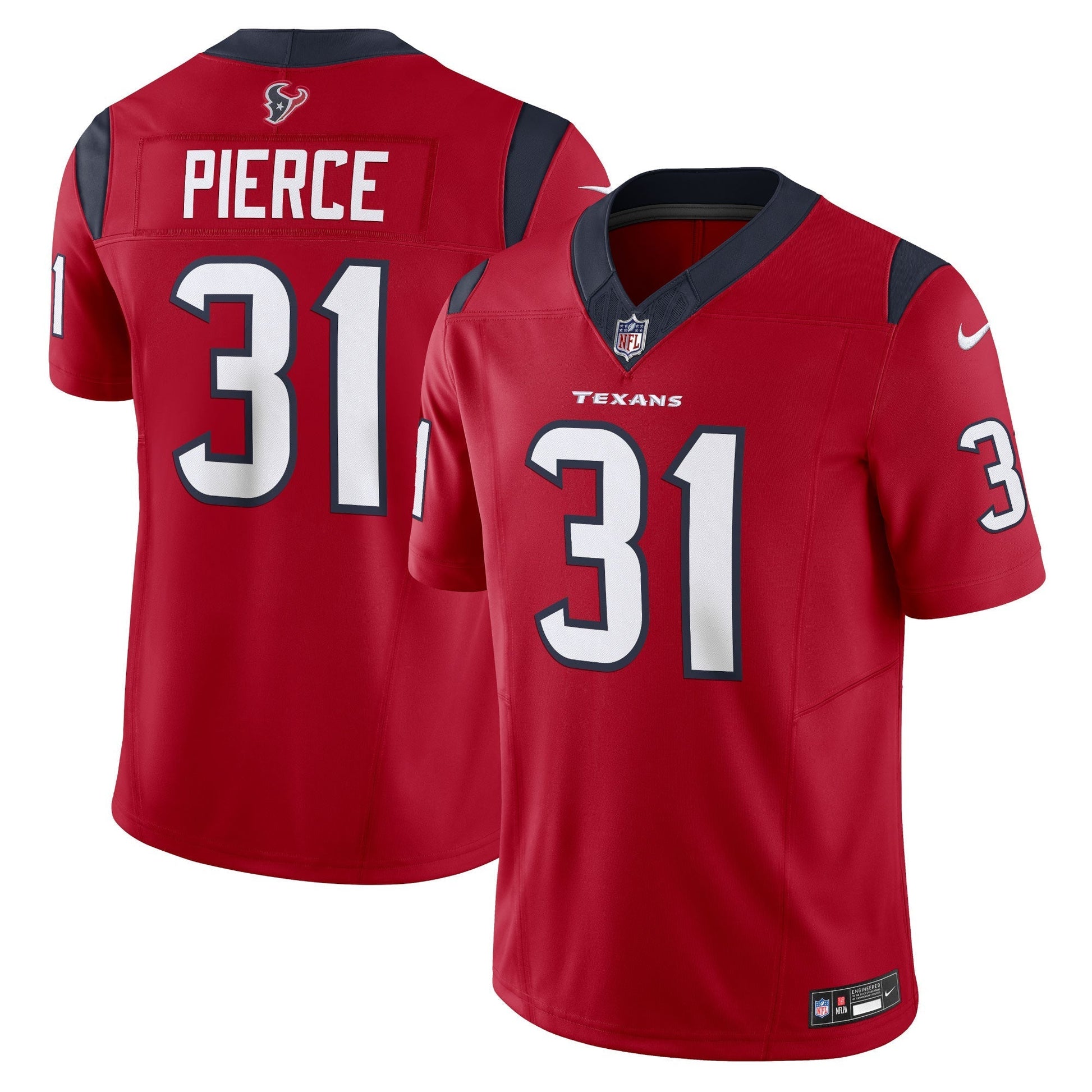 Houston Texans Dameon Pierce Red Vapor F.U.S.E. Limited Jersey football jersey product view 1