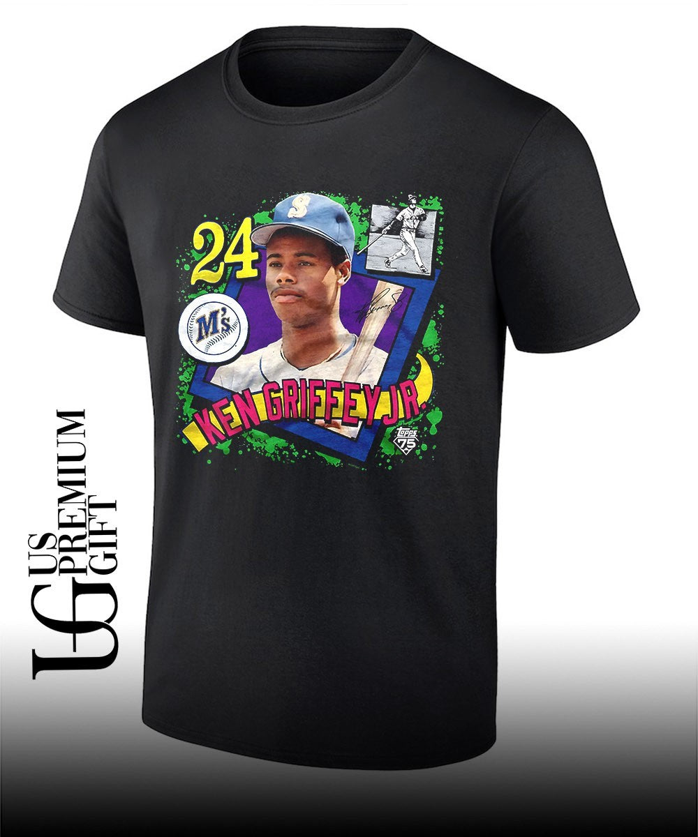 Ken Griffey Jr Seattle Mariners 24 Topps 75 MLB Baseball Player shirt Unisex T-shirt, Sweatshirt, Hoodie, Long Sleeve Tee - T-Shirt, Sweatshirt, Hoodie