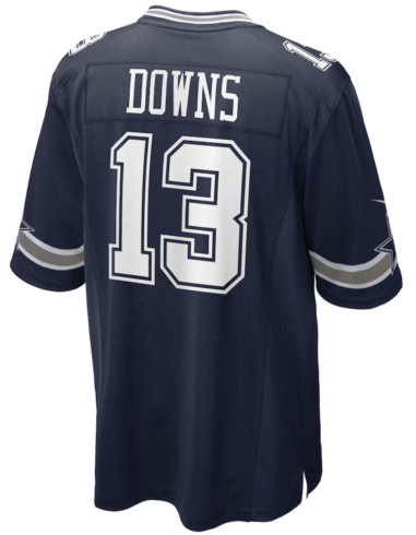 D.Cowboys #13 Caleb Downs Navy 2026 Draft First Round Pick No. 11 Team Game Jersey football jersey product view 1
