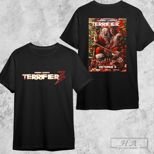 Damien Leones Terrifier 3 Theaters October 11 2024 Fan Two Sides Classic T-Shirts, Hoodie, Sweatshirt - T-Shirt, Sweatshirt, Hoodie