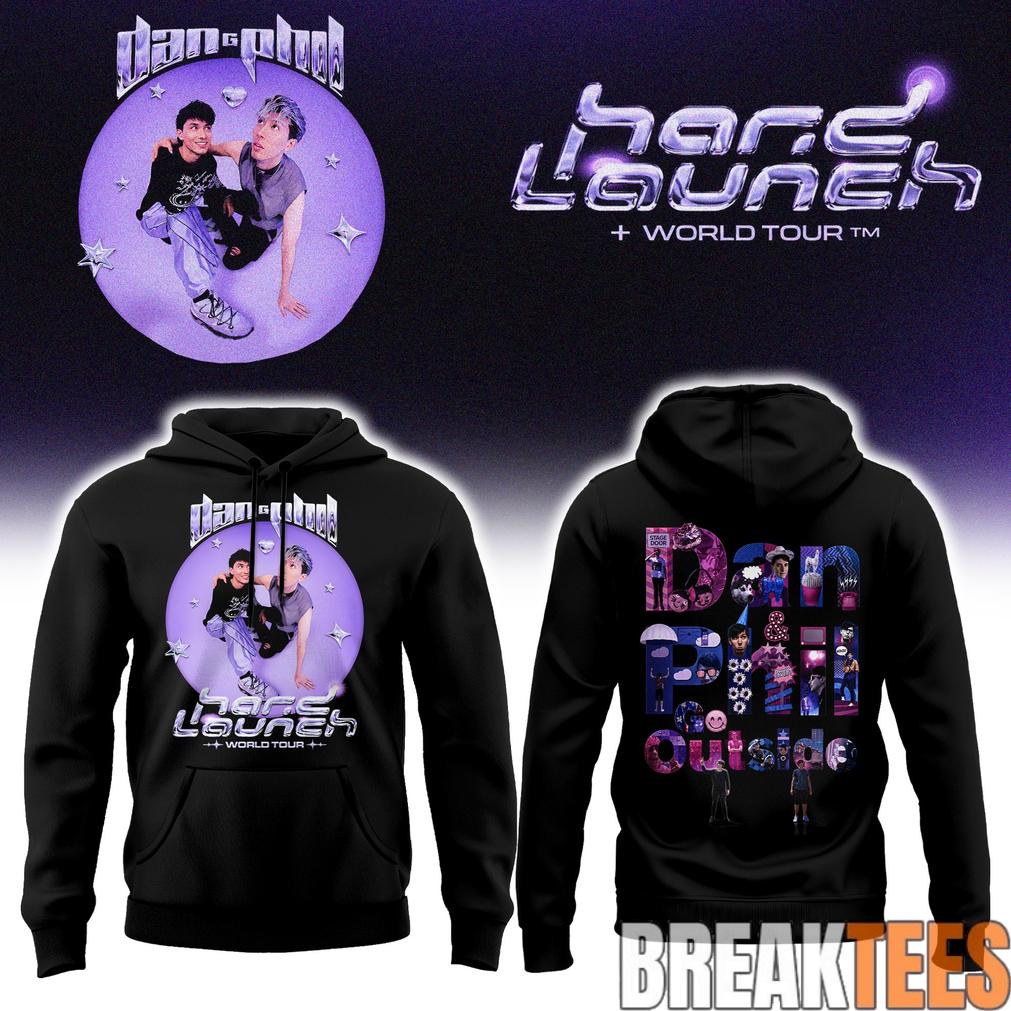 Dan and Phil Announce Hard Launch World Tour Edition Hoodie Unisex T-shirt, Sweatshirt, Hoodie, Long Sleeve Tee - T-Shirt, Sweatshirt, Hoodie