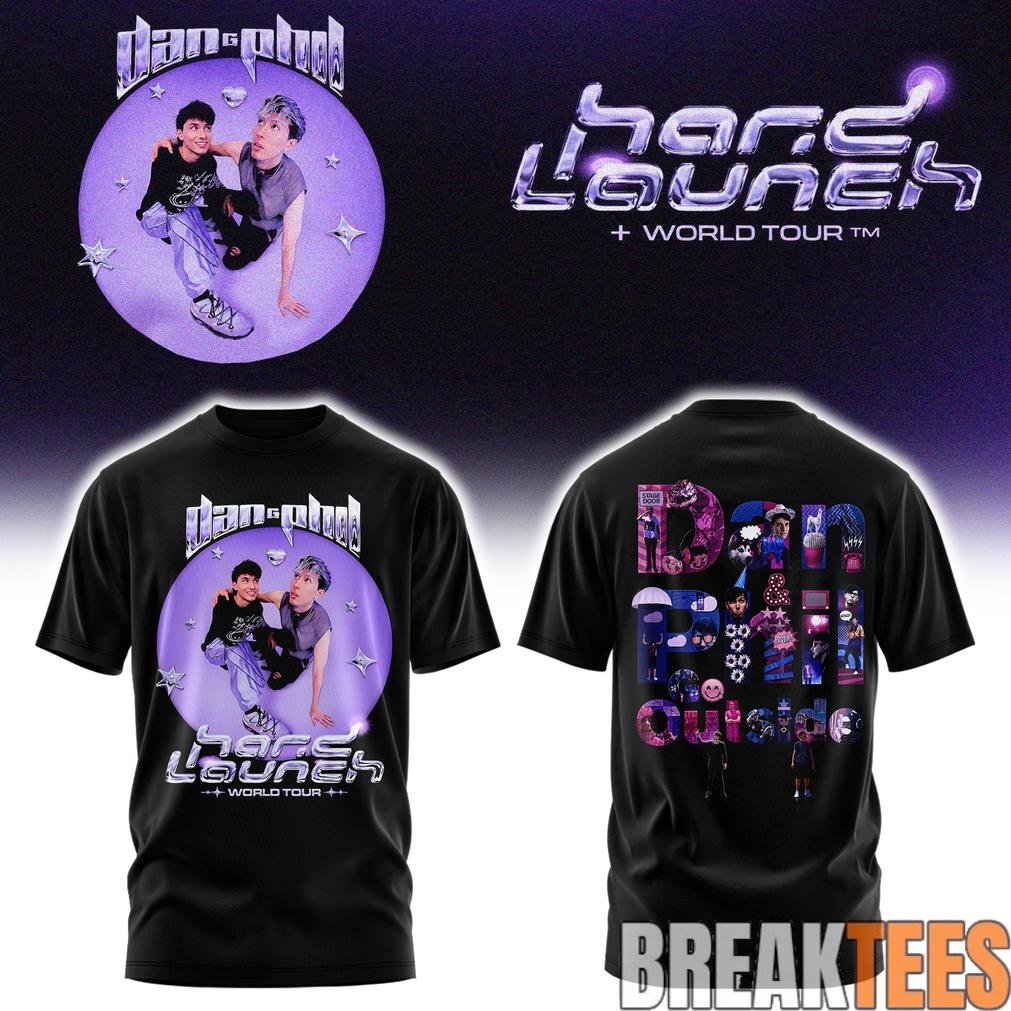 Dan and Phil Announce Hard Launch World Tour Edition Tee Unisex T-shirt, Sweatshirt, Hoodie, Long Sleeve Tee - T-Shirt, Sweatshirt, Hoodie