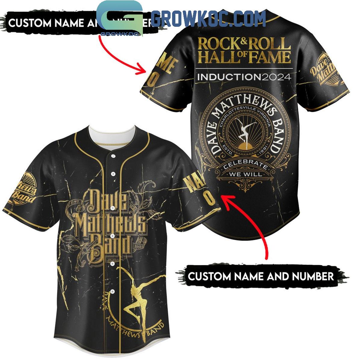 Dave Matthews Band 2024 Rock N Roll Hall Of Fame Personalized Baseball Jersey Unisex T-shirt, Sweatshirt, Hoodie, Long Sleeve Tee - T-Shirt, Sweatshirt, Hoodie