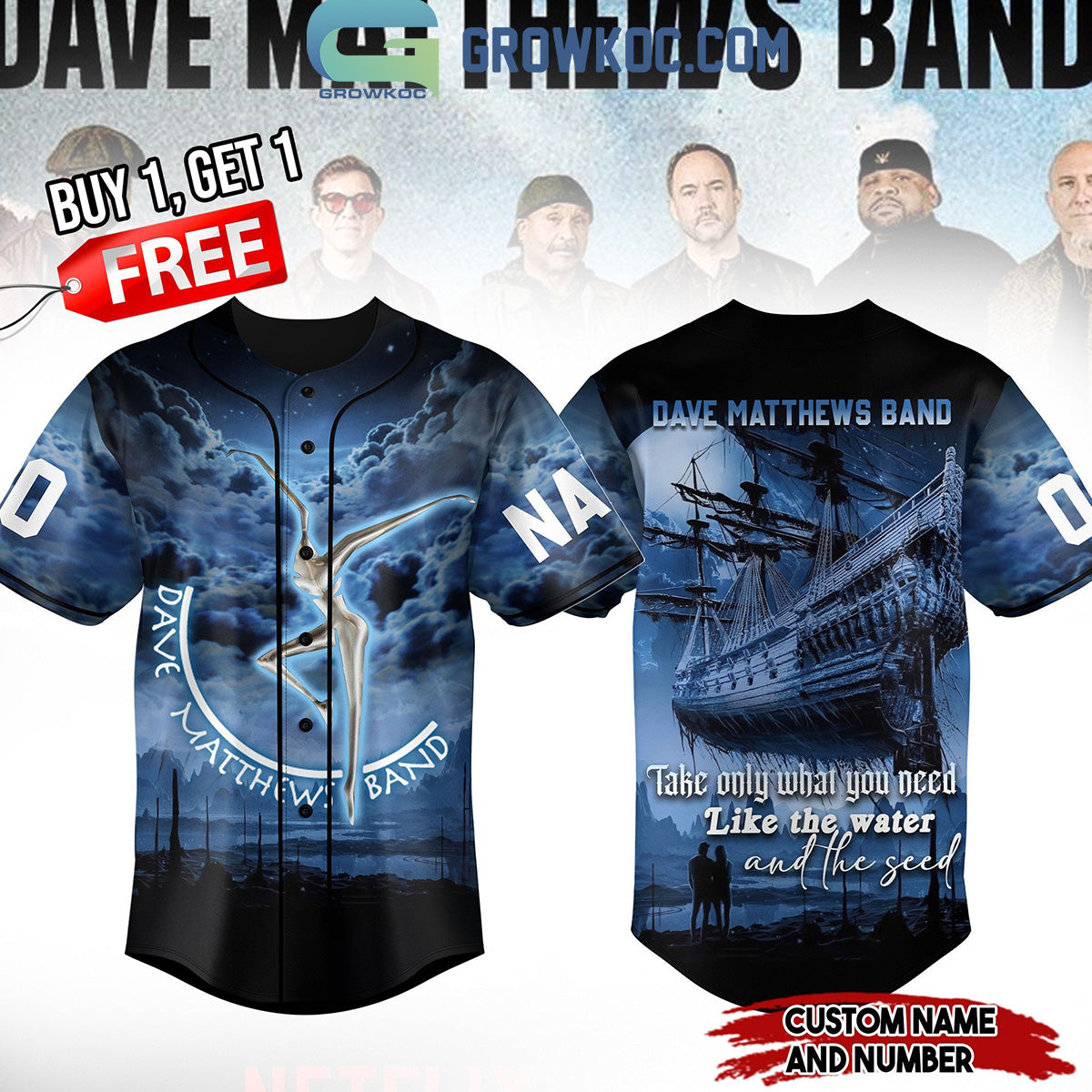 Dave Matthews Band Take Only What You Need Personalized Baseball Jersey Unisex T-shirt, Sweatshirt, Hoodie, Long Sleeve Tee - T-Shirt, Sweatshirt, Hoodie