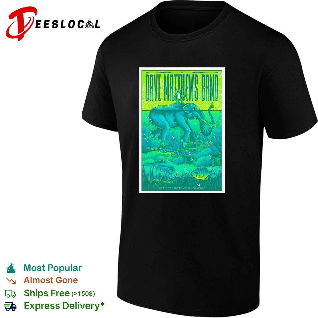 Dave Matthews Band elephant swamp poster shirt Unisex T-shirt, Sweatshirt, Hoodie, Long Sleeve Tee - T-Shirt, Sweatshirt, Hoodie
